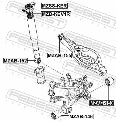 Fits FEBEST MZSS-KER REAR SHOCK ABSORBER BACKREST MAZDA CX-5 KE 2011- ⭐UK Stock⭐