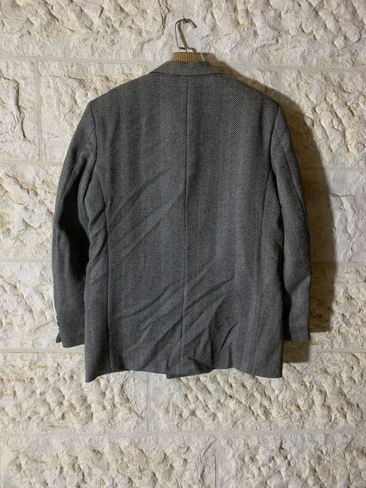 Vintage Valentino Uomo pure wool classic double breasted gray jacket blazer 40R thumbnail 7