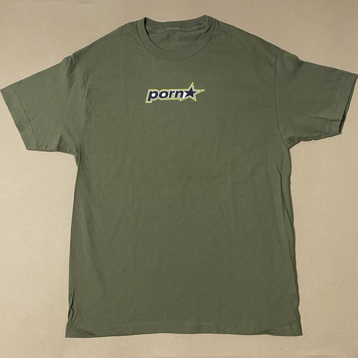 Pornstar Army Green Tee Skater Mens | eBay