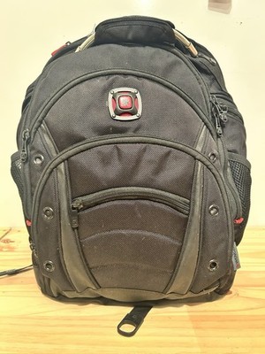 Swissgear by Wenger Black Gray Multi Compartment Laptop Heavy Duty Backpack