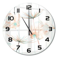 Moderne Design-Wanduhr Aus GehäRtetem Glas LöWenzahn Schwarze Zeiger Fi60 Cm