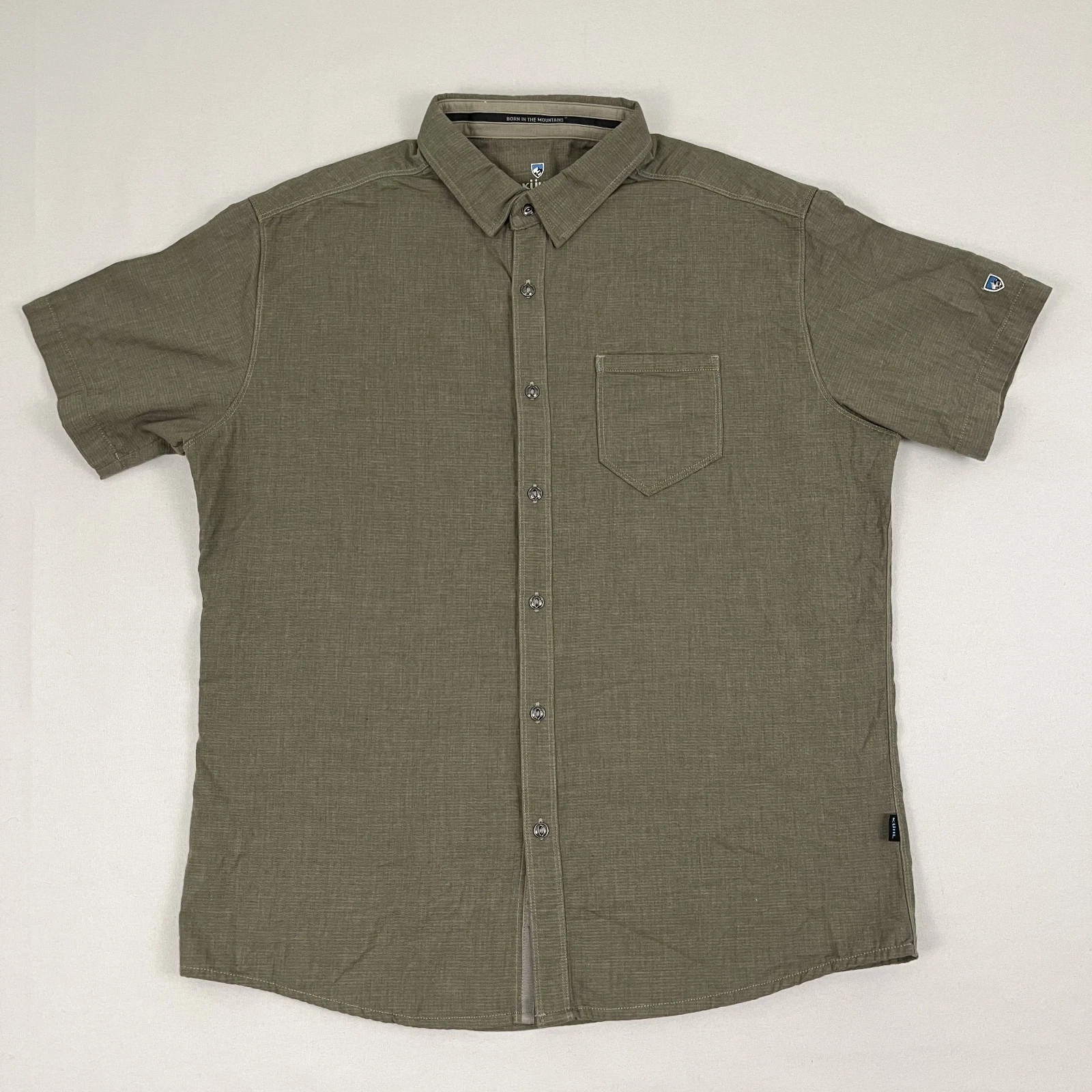 Kuhl Berlin Shirt Mens XL X-Large Green Hiking Trail Casual Gorpcore Button Down