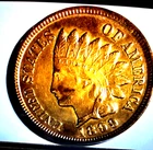 1899 Indian head cent CHBU  GREAT RED BROWN LUSTER,