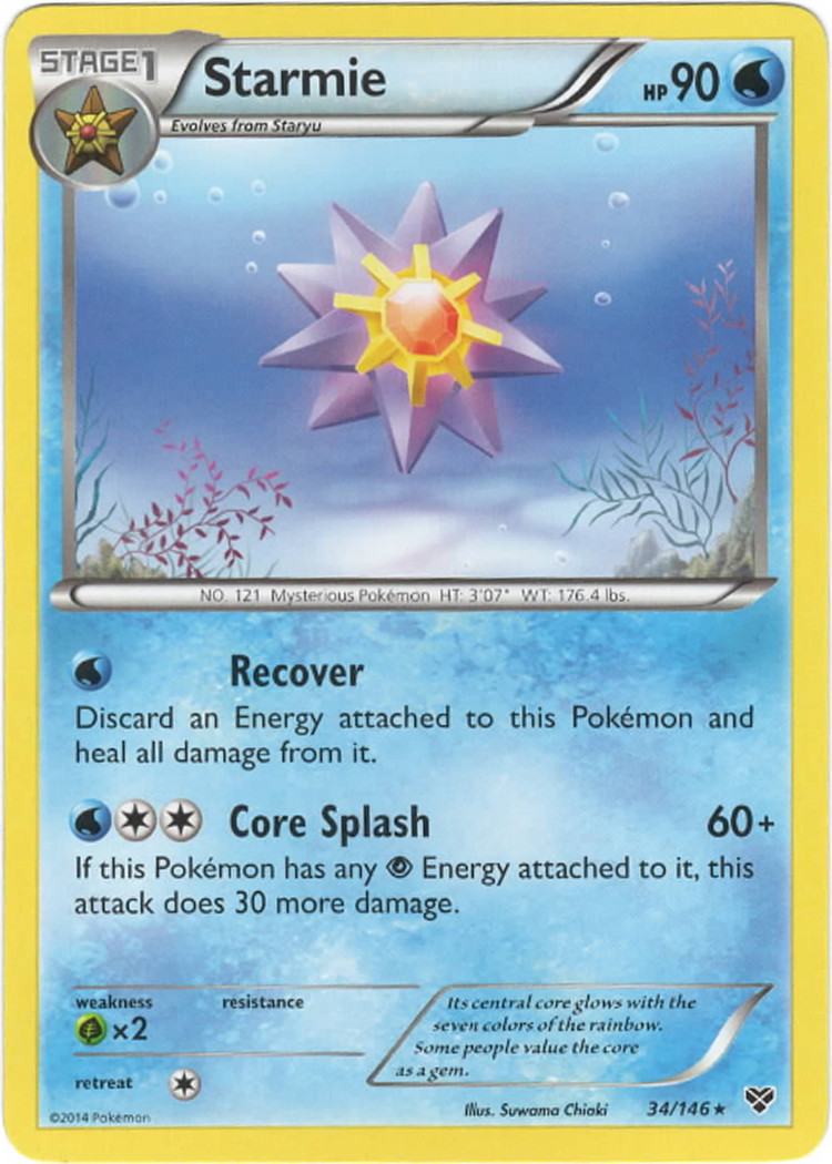 Starmie 34/146 XY Base Set Regular Rare Pokemon TCG English 2014