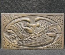 XF27159 VINTAGE 1970s THE RIGHT TO KEEP AND BEAR ARMS 2ND AMENDMENT BELT BUCKLE