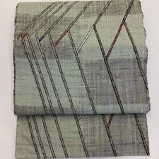 5713# Japanischer Vintage Nagoya Obi Gürtel Kimono Pongee Stoff Seide Traditi...