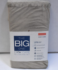 The Big One Standard/Queen Easy Care Pillowcase Beige Cream 275TC 21" x 32"