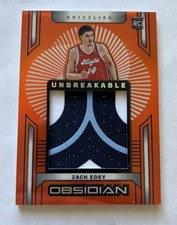 2024-25 Panini Obsidian Basketball Zach Edey Unbreakable Materials Orange #/99