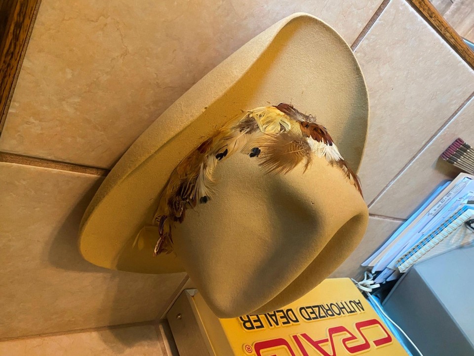 Chapeau Cowboy Stetson 5x Castor Marron - Taille 6 7/8 - Western USA