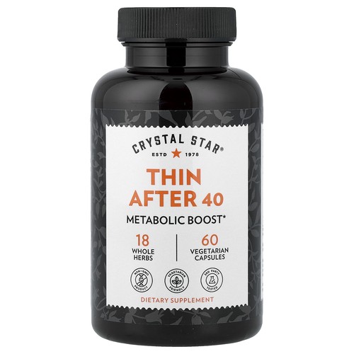 Crystal Star Thin After 40 60 Veggie Caps Gluten-Free, GMP Quality Assured, NSF