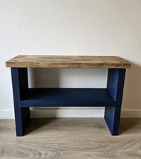 Handmade Rustic Reclaimed  Wood Hallway Console Table, Narrow Entry Table