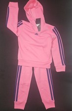 Adidas kids 2 pieces set in a pink size 7 t