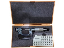 Mitutoyo 126-125 Interchangeable Anvil Screw Thread Micrometer & Anvil 12pcs