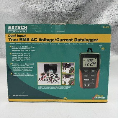 Extech Dual Input True RMS AC Voltage Current Datalogger, DL160