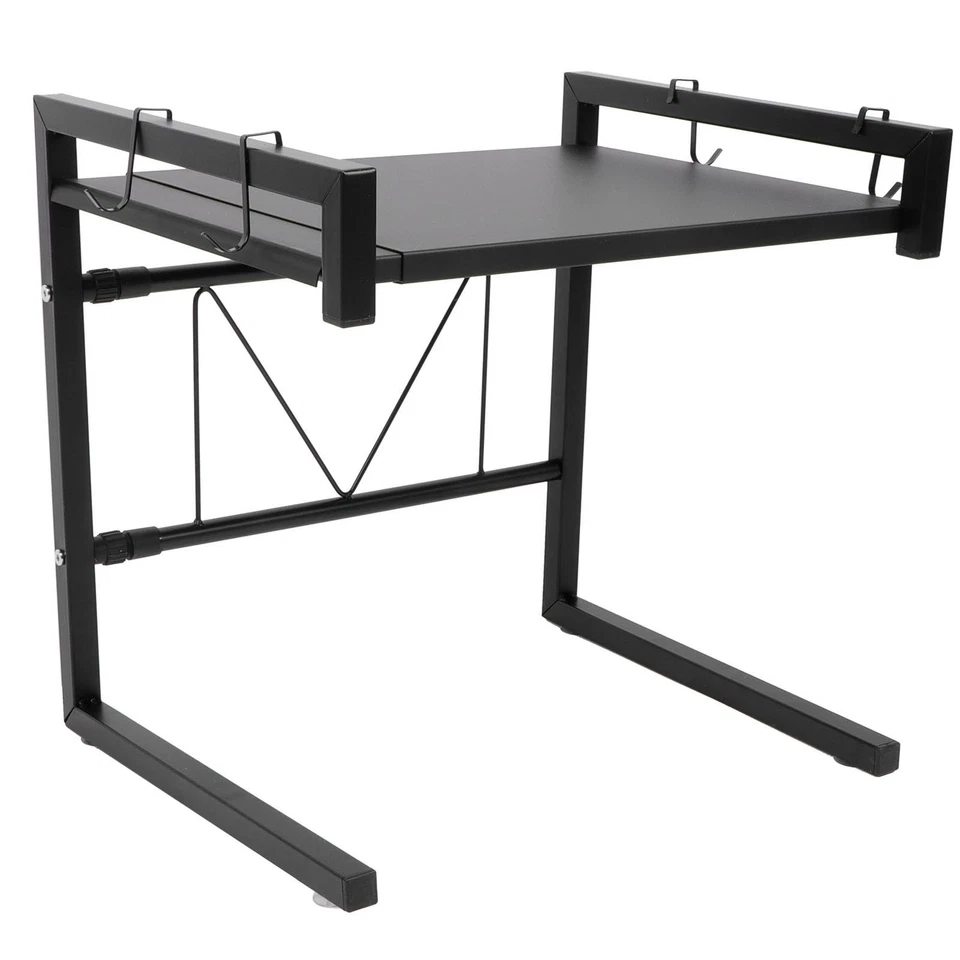 Schwarz Teleskop Mikrowelle Rack Küche Lagerung Regal Multifunktionale NT - Bild 3 von 4