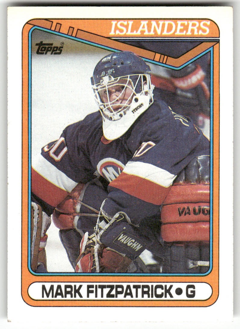 1990-91 Topps #395 Mark Fitzpatrick New York Islanders Rookie