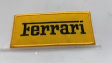 FERRARI NEW EMBROIDERED COMPANY NAME PATCH TAG 1-1/2 X 3-1/2