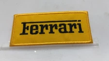 FERRARI  NEW EMBROIDERED COMPANY NAME PATCH TAG  1-1/2 X 3-1/2