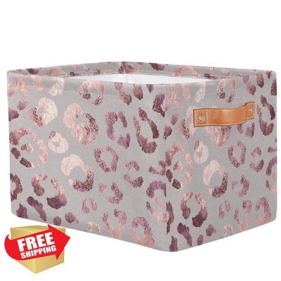 AUUXVA Rose Gold Pink Storage Basket 1 Pack