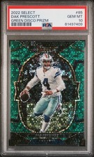 2022 Panini Select #85 Dak Prescott Green Disco Prizm PSA 10