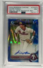 2022 Bowman Chrome auto Gavin Tonkel Blue Mojo #/150 PSA 9 MINT