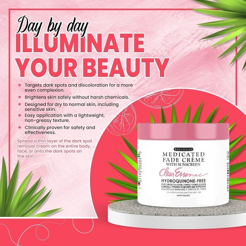 Medicated Fade Cream with Sunscreen for Dark Spots and Even Skin Tone 4oz - Picture 5 of 7