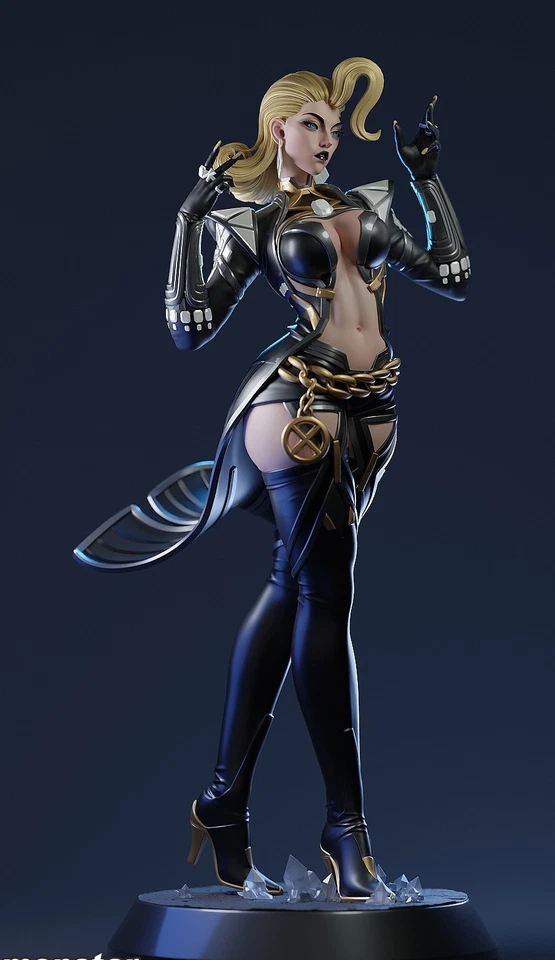 Estatua de Emma Frost/Leyendas de Marvel/25 cm/Pintada profesional Foto 2 de 3