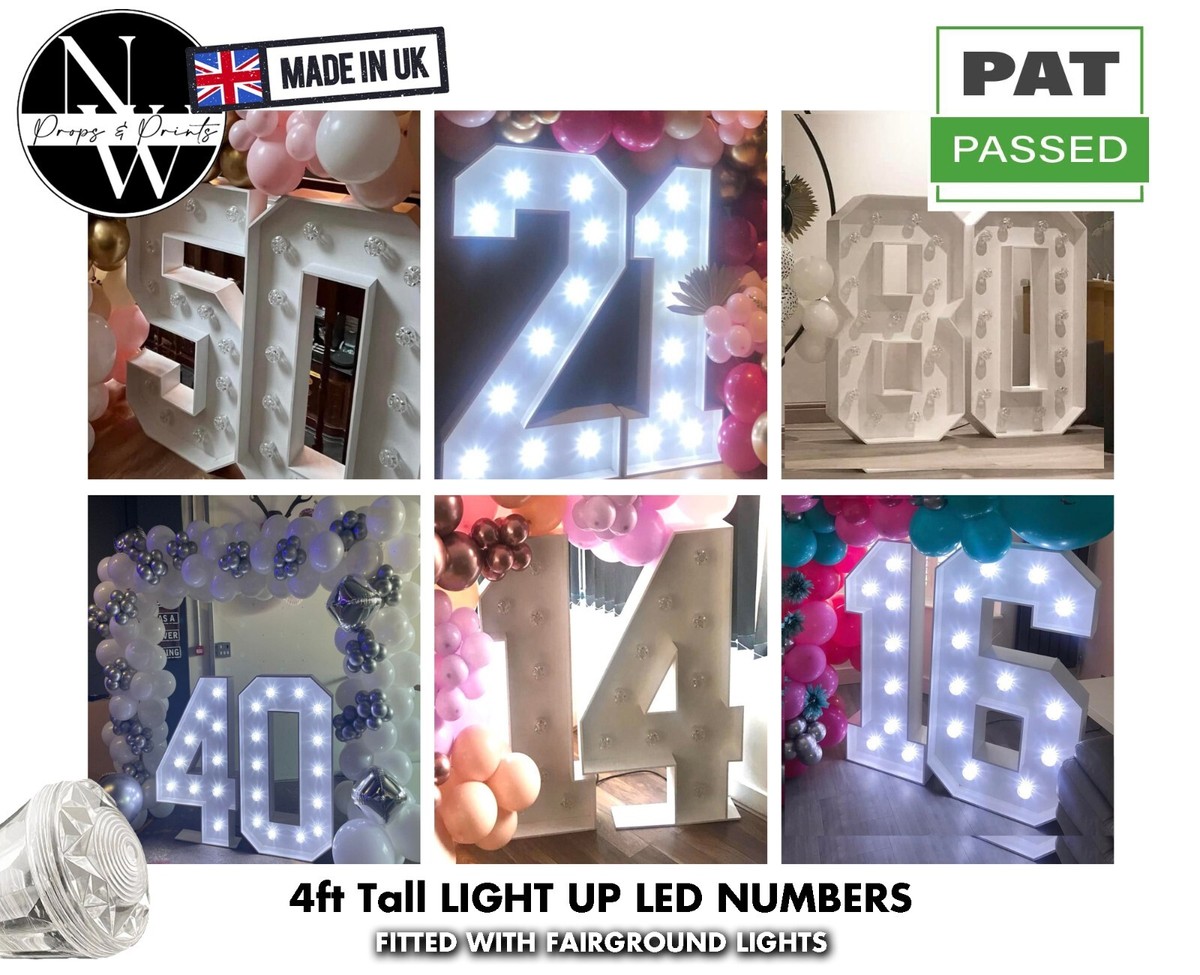 Marquee Lighted Numbers Number 0 9 LED Marquee Sign Light Indoor Wall