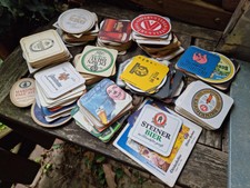 LOTTO DI 205 SOTTOBICCHIERI BIRRA TUTTI DIVERSI COLLEZIONE VINTAGE BEER COASTERS