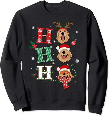Retrievers Golden Xmas Outfit Christmas Costume Cute Unisex Crewneck Sweatshirt
