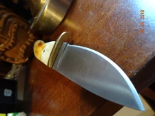 7 1/2" CHIPAWAY CUTLERY TORCH BONE HANDLE FIXED BLADE KNIFE 440 S.S. BLADE LEA. 