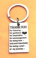 Thank You For Part Of My Journey Inspiration Encourage Keychain