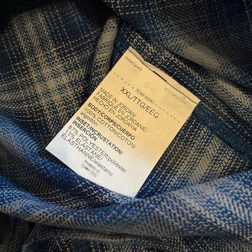 Under Armour Flannel Plaid Shirt Long Sleeve 2XL Button Blue UA Tradesman NWT - Picture 6 of 10