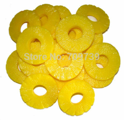 6x Fake Pineapple Slice Garnish Faux Food House Party Bbq Kitchen Decor Prop 7cm