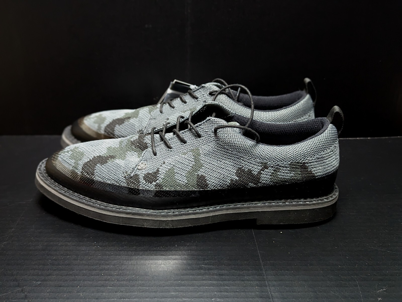 Men's Size 10 G/Fore Camo Knit Tuxedo Gallivanter Golf Shoes Onyx