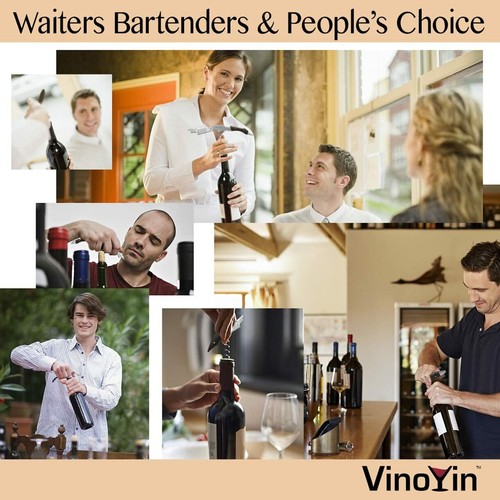 All In One Waiter's Corkscrew Gift Set - Stainless Steel with Ebony Wood Handle - 第 16/16 張圖片