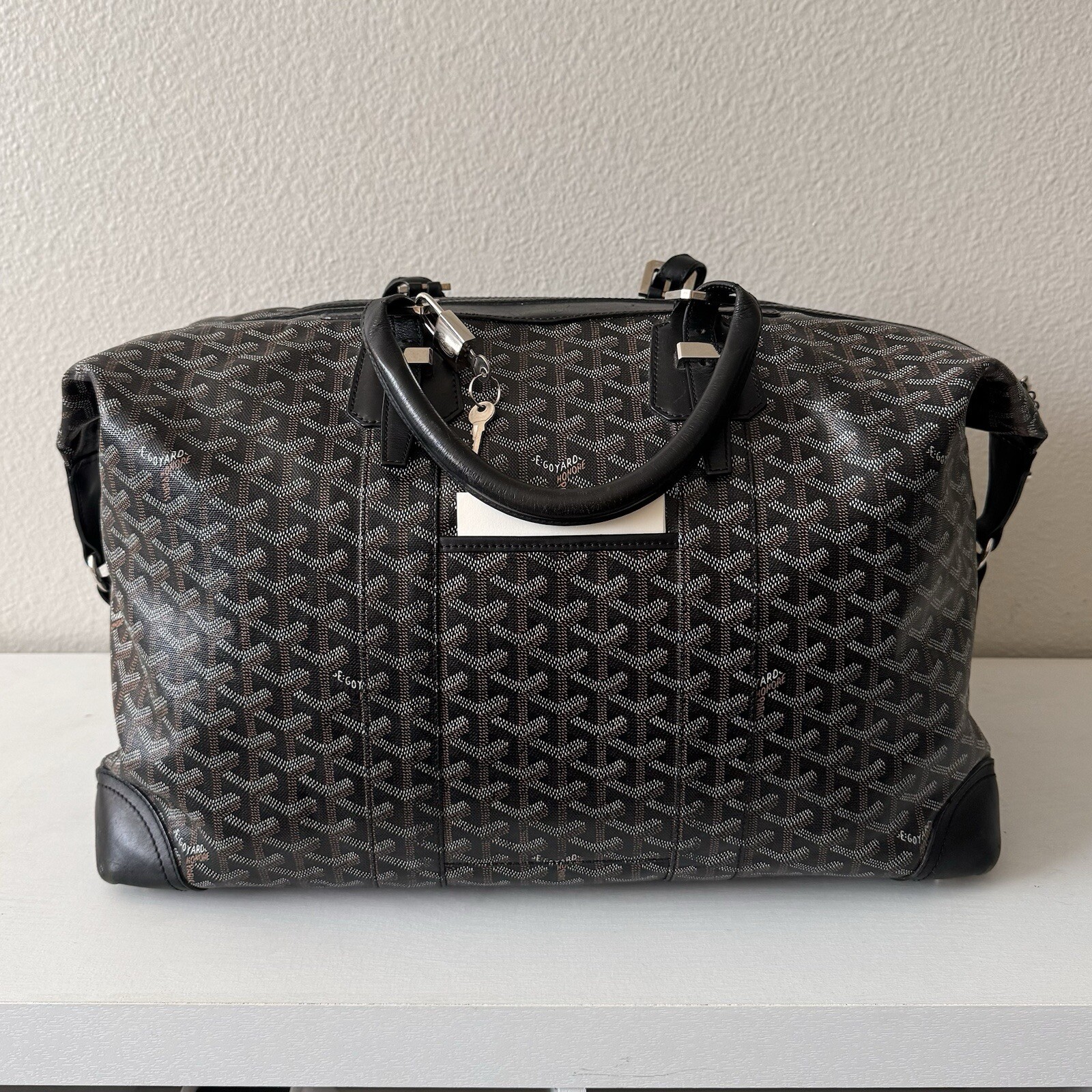 Goyard Boeing 45 Duffle Bag Black Rare Boston Bag