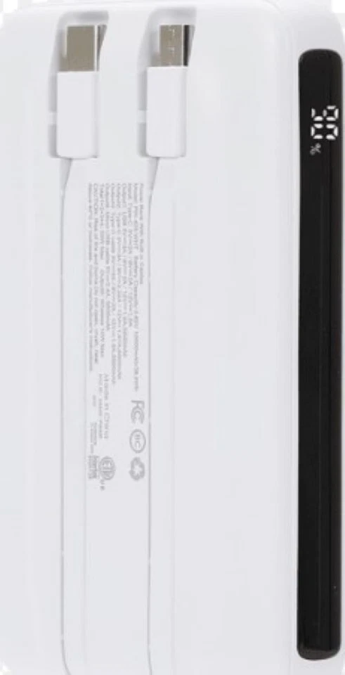 Банк питания INCIPIO 10 000 мАч беспроводная зарядка, интегрированные кабели для смартфона - Изображение 2 из 2