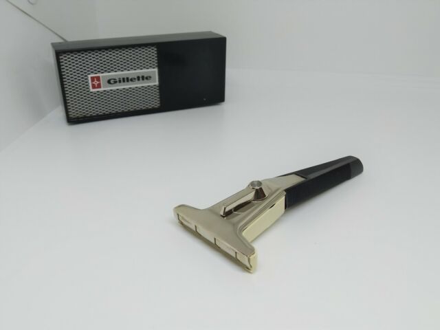 Vintage 1960 S Gillette Techmatic Safety Razor With Box Ebay