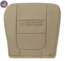 01 Ford F250 Lariat Passenger Bottom Perforated Synthetic Leather Seat Cover Tan