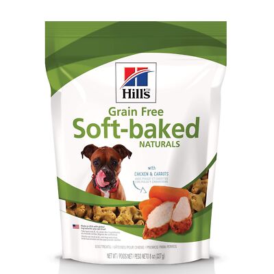 	HillS Grain Free Dog Treats Soft-Baked Naturals with Chicken & Carrots 8 Oz	