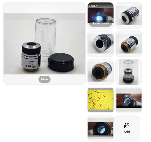 *Excellent* Olympus Splan 4 0.13 160/- Microscope Objective Lens for RMS 33031