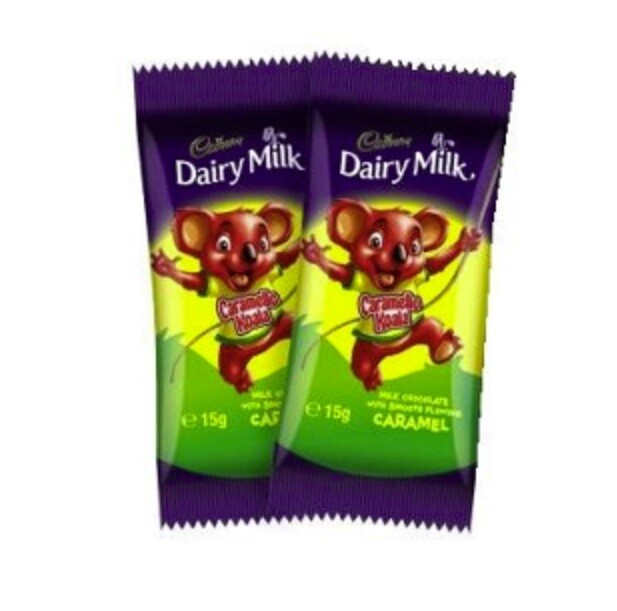 72x Cadbury Caramello Koala Chocolate Snack Bars Bulk Pack Lollies Kids