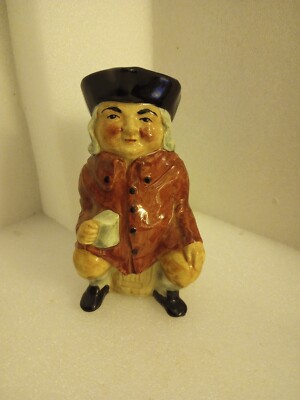 Vtg Artone England Porcelain Toby Character Creamer Pitcher 5.5''