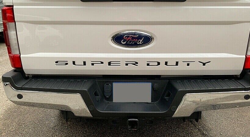 BLACK Tailgate Insert Letters Decal Vinyl for Ford F-250 F-350 Super Duty 17-21
