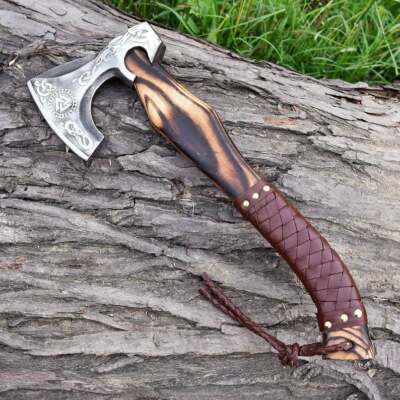Ancient Traditions Medieval Viking Bearded Battle Axe  Gift for him