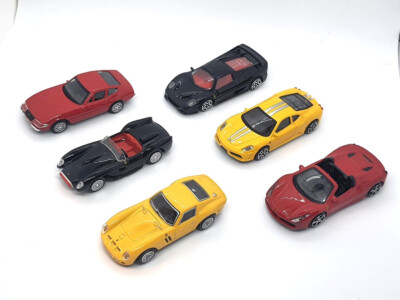 Burago 1:43 Scale FERRARI Diecast Model Collection Lot of 6 NEW Without Box