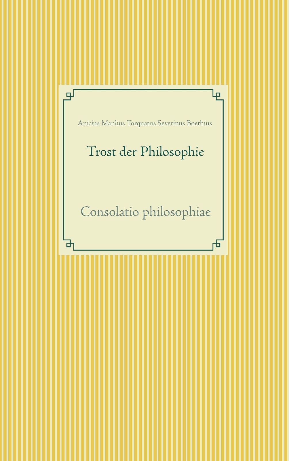 Thumbnail - Trost Der Philosophie Consolatio Philosophiae Boethius Taschenbuch