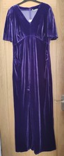 NWT Purple Velvet Wide Leg Maternity Jumpsuit Size 10 (Party Black Tie Event)