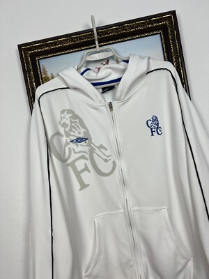 Vintage Umbro Chelsea Football Jacket Soccer Track Top Hoodie